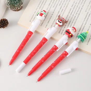 10Pcs Vianočné modely cartoon pero neutrálne pero black neutrálne pero školského úradu, papiernictvo dodávky