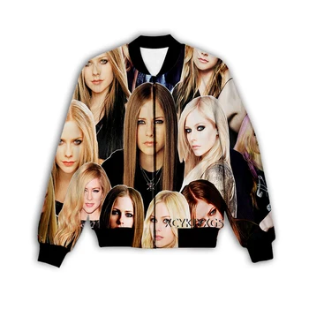 Nové Muži/Ženy 3D Vytlačené Speváčka Avril Lavigne Bežné Bunda Streetwear Módy Mužov Voľné Športové Sako & Kabát Q07