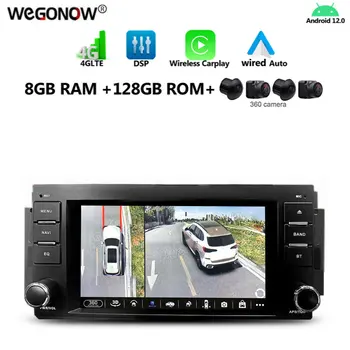 Android 12.0 8G+128G Carplay Auto Auto DVD Prehrávač, GPS, WIFI, Bluetooth, Radio Na Jeep Compass Veliteľ Wrangler Chrysler Sebring