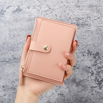 Nová peňaženka Žena kórejská verzia študent kabelku slim pokračovať v mini verzii multi-card taška na zips, malé peňaženky