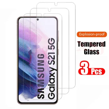 3ks HD Tvrdeného Skla Pre Samsung Galaxy S21 5G S21 S22 S23 + Plus S21FE S20FE 5G Odtlačkov prstov Odomknúť Obrazovku Sklo