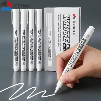 Biela Marker Pero, 1mm Rýchle sušenie Vodotesný Náter Pero Pneumatiky Maľovanie Touch-up Farby Pera