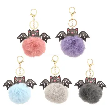 Halloween Bat Keychain Zvierat Keychain Plyšové Loptu Keyring Kúzlo Dropship
